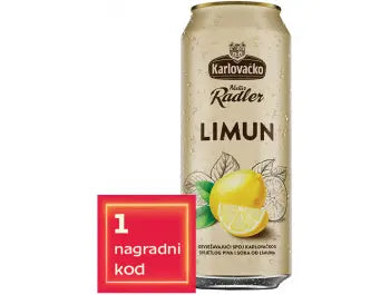 Karlovačko Natur Radler pivo limun 0,5 L
