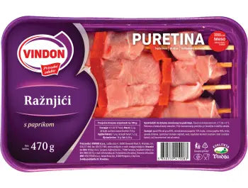 Vindija Vindon pureći ražnjići s paprikom 470 g